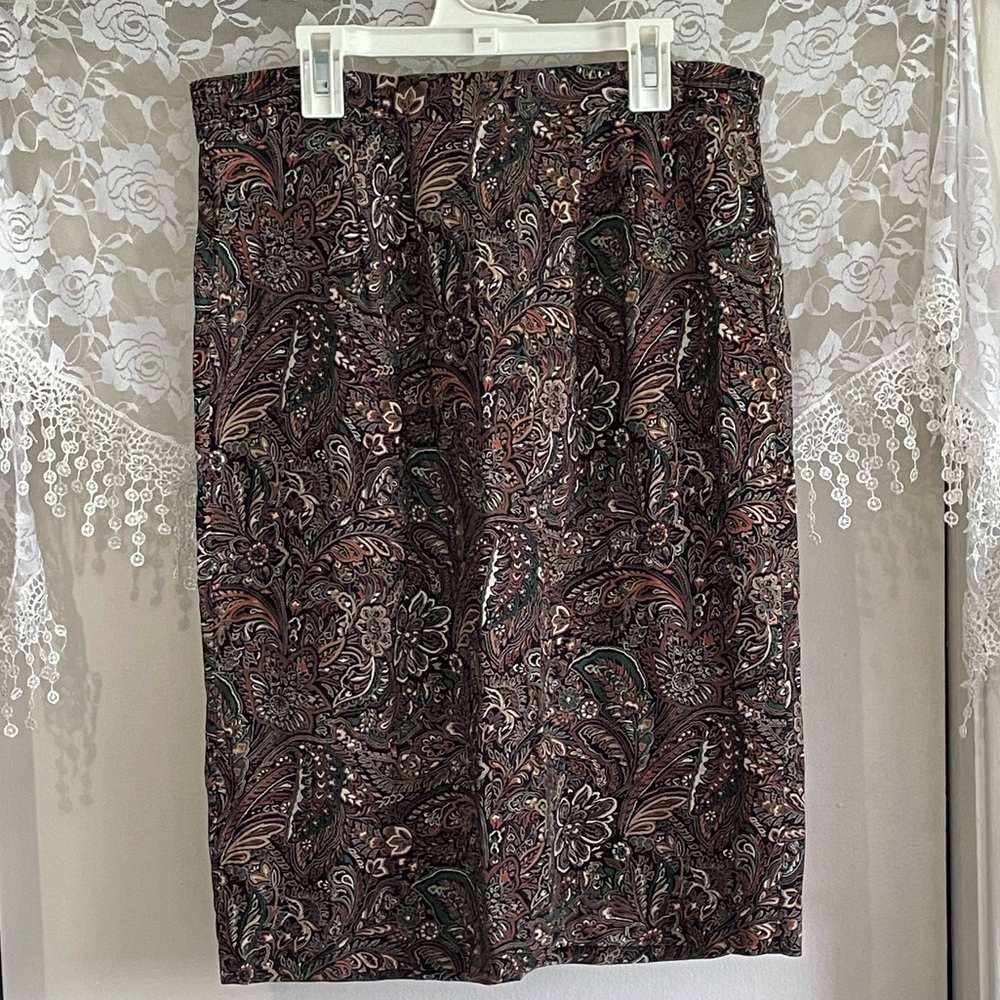 Vintage Paisley Midi Skirt